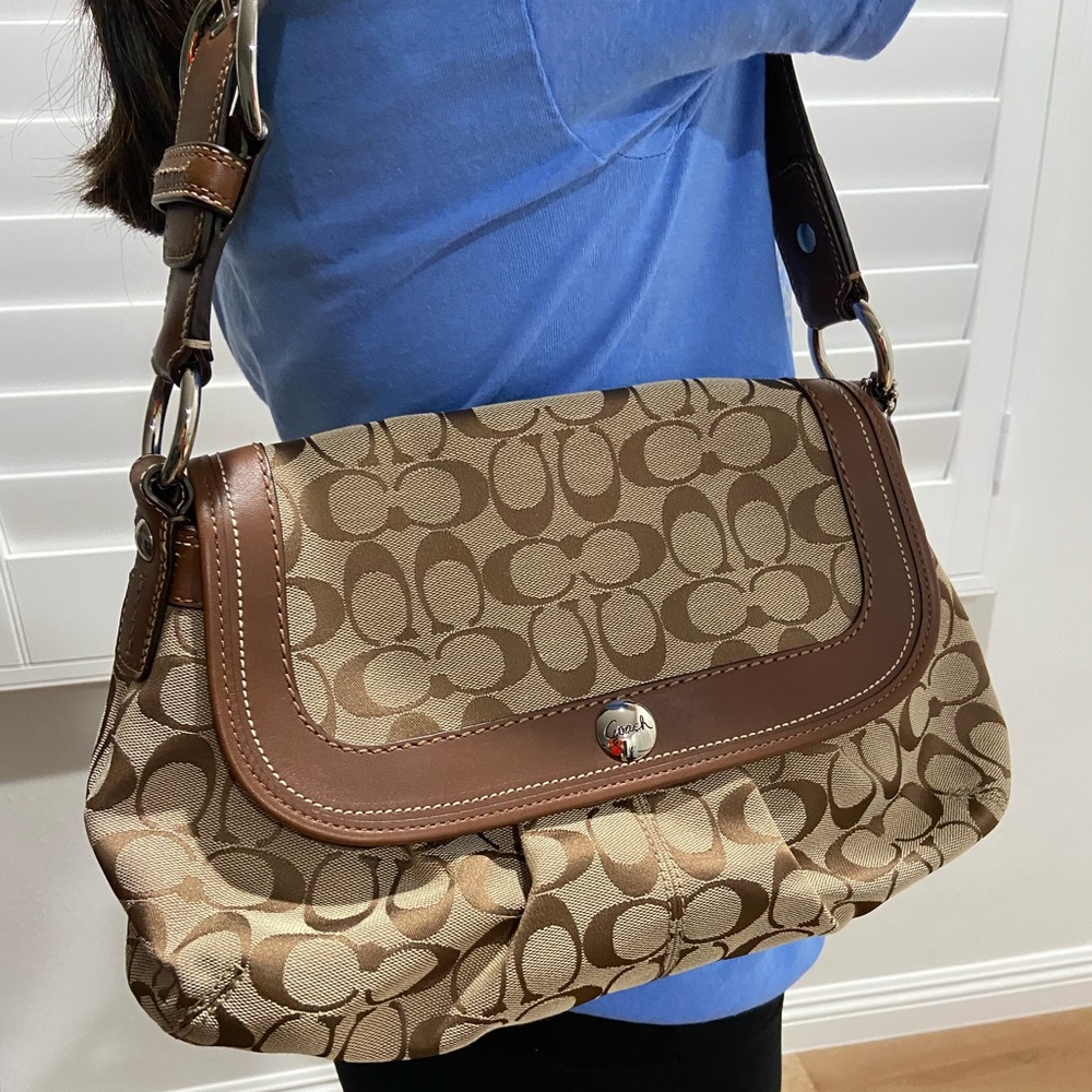 Coach Signature Logo Shoulder Bag